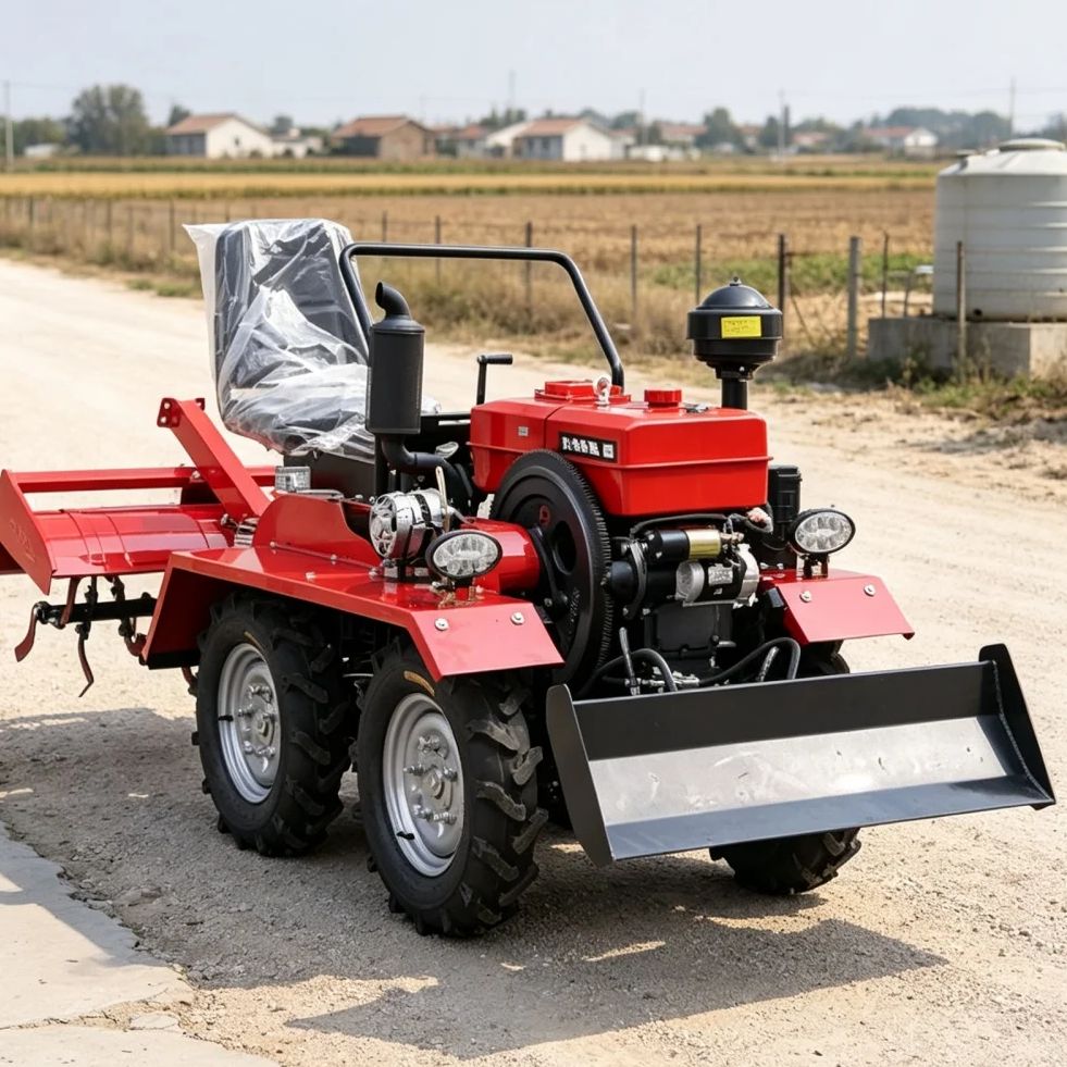 Agriculture Farming Tractor - Customized 4‑Wheel 4WD Rotary Tiller Seeder