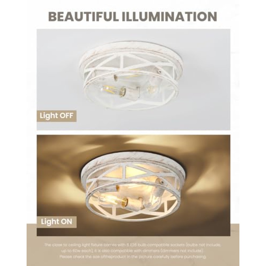 13 inch Flush Mount Ceiling Li - Farming A 评论和价格