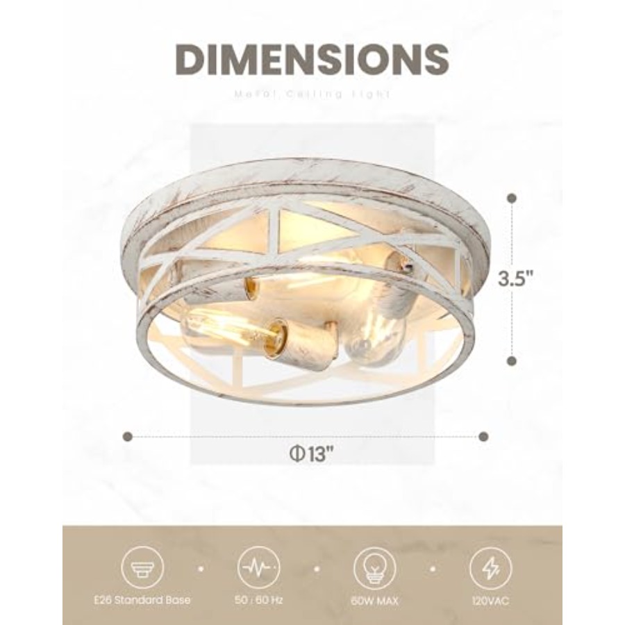 13 inch Flush Mount Ceiling Li - Farming A 评论和价格